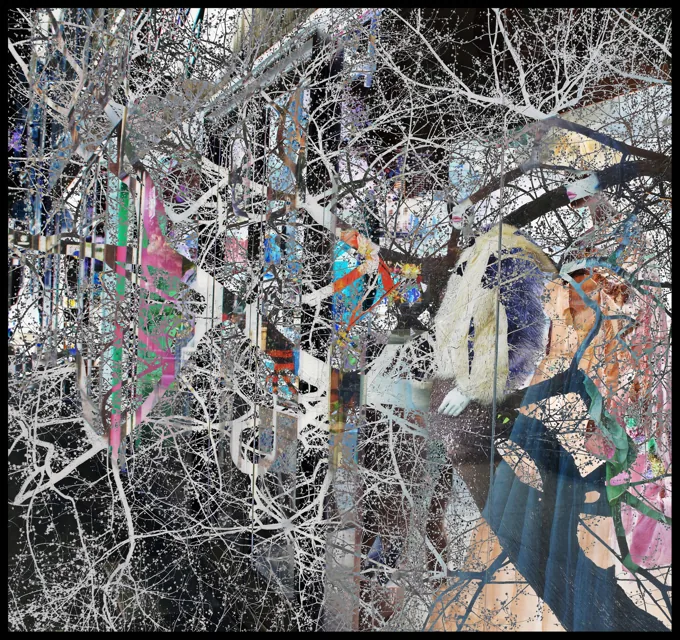 Cats Cradle I — Collage work by Maria Drazilov