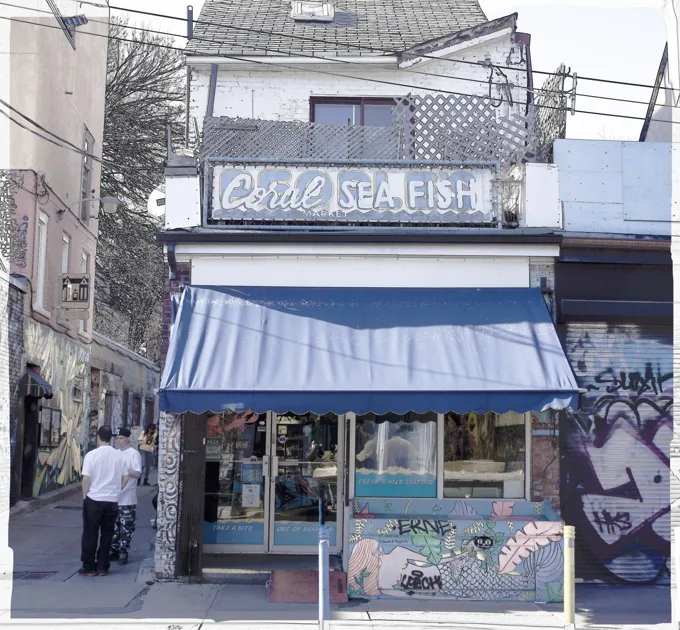 Coral Sea Fish Market, Kensington Market, Toronto — Toronto work by Maria Drazilov