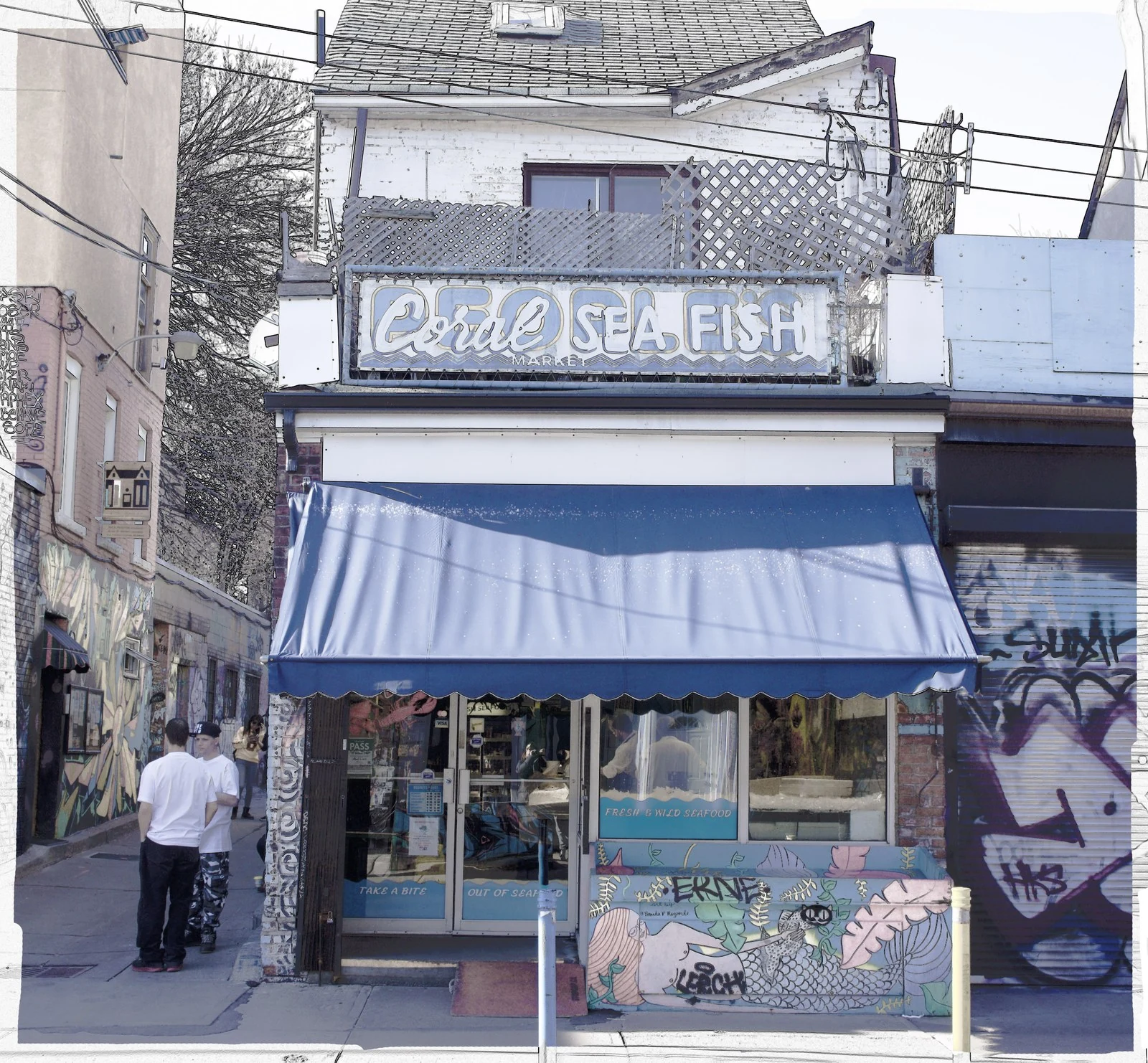 Coral Sea Fish Market, Kensington Market, Toronto — Toronto work by Maria Drazilov
