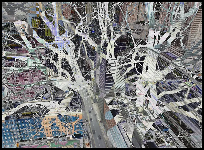 Crossroads I — Collage work by Maria Drazilov