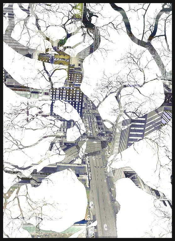 Crossroads IV — Collage work by Maria Drazilov
