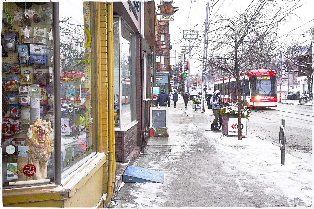 Queen St. West at Walnut Ave. — Toronto work by Maria Drazilov