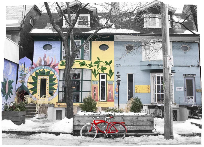 Red Bike, Markham St — Toronto work by Maria Drazilov