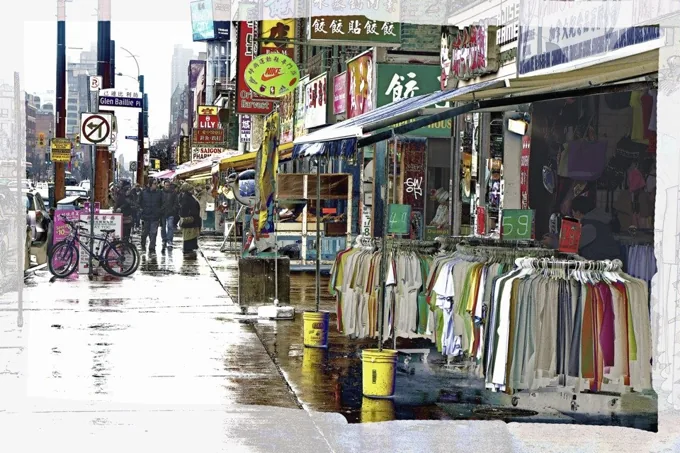 Spadina Ave. at Glen Baillie Place — Toronto work by Maria Drazilov