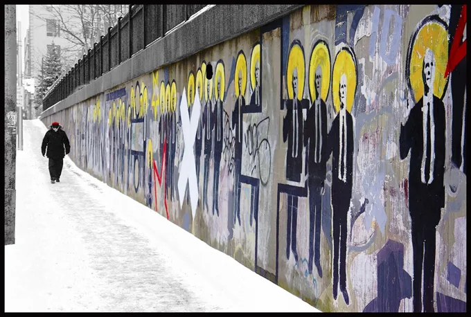 Street Art at Dupont St. West Near Lansdowne — Toronto work by Maria Drazilov