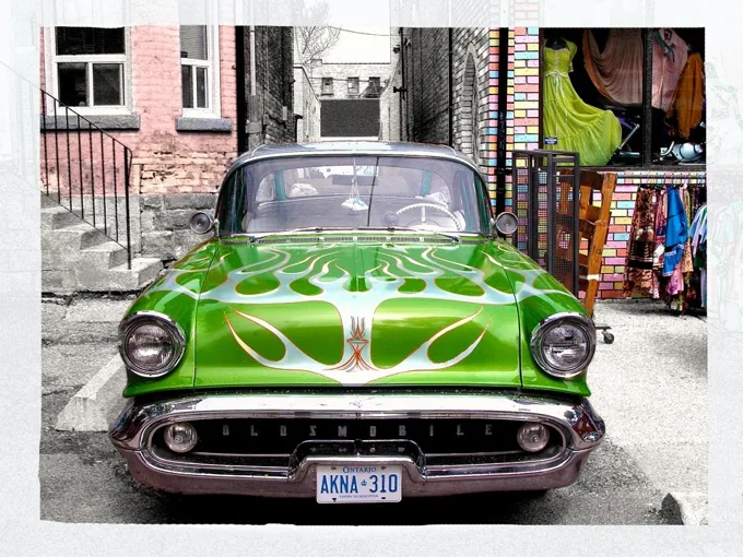 Vintage Car, Kensington Market — Toronto work by Maria Drazilov
