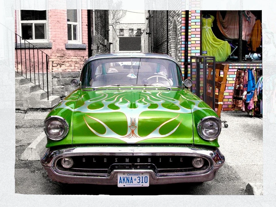 Vintage Car, Kensington Market — Toronto work by Maria Drazilov